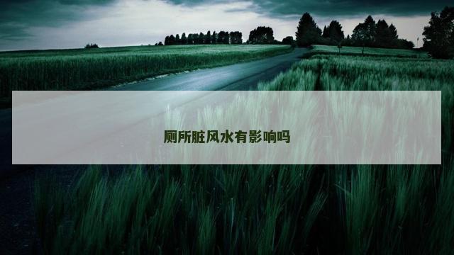 厕所脏风水有影响吗