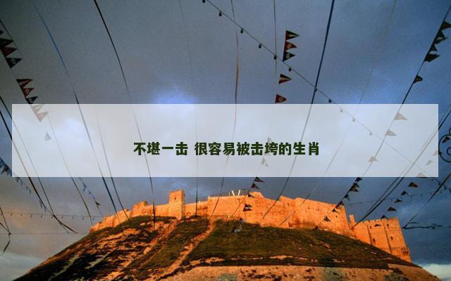 不堪一击 很容易被击垮的生肖