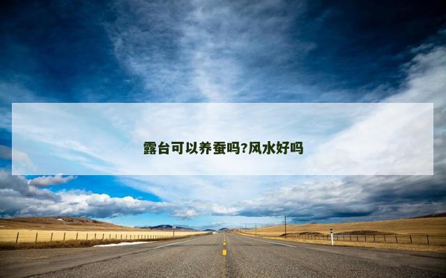 露台可以养蚕吗?风水好吗
