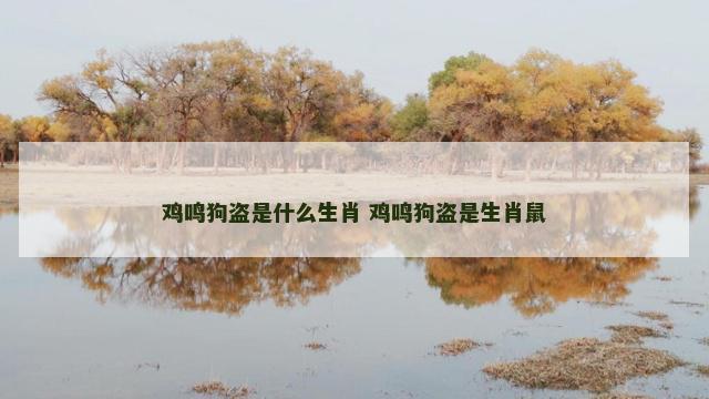 鸡鸣狗盗是什么生肖 鸡鸣狗盗是生肖鼠