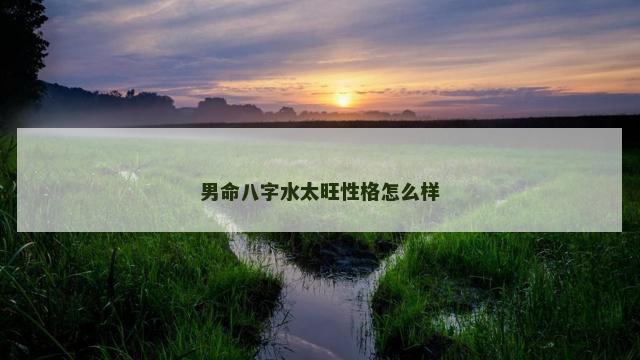 男命八字水太旺性格怎么样