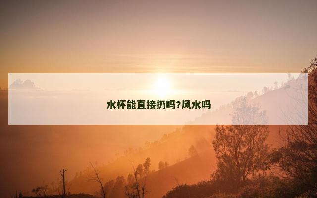 水杯能直接扔吗?风水吗
