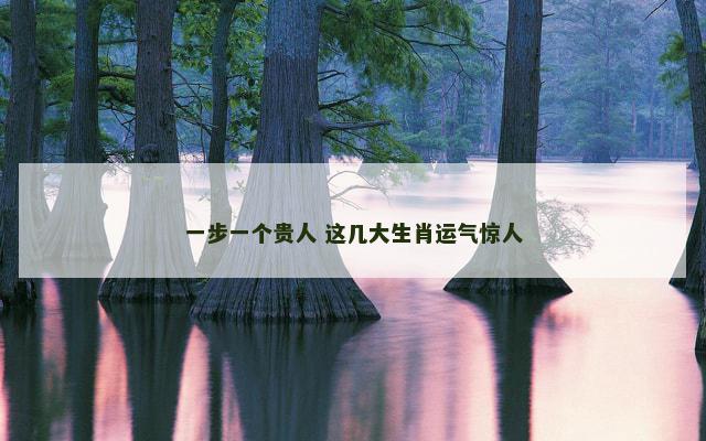 一步一个贵人 这几大生肖运气惊人