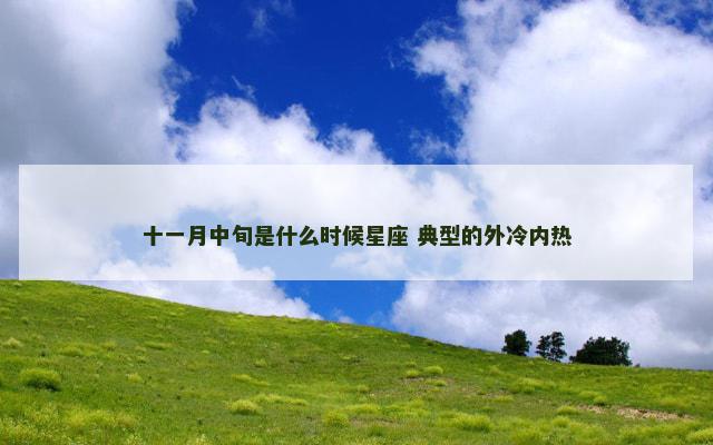 十一月中旬是什么时候星座 典型的外冷内热