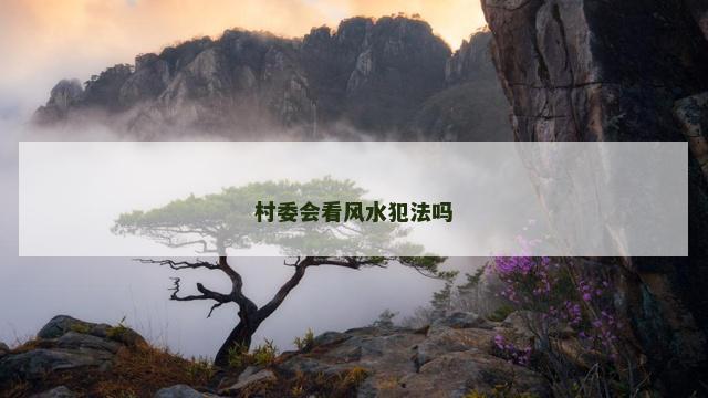村委会看风水犯法吗