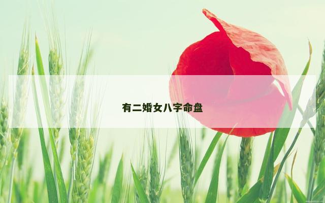 有二婚女八字命盘