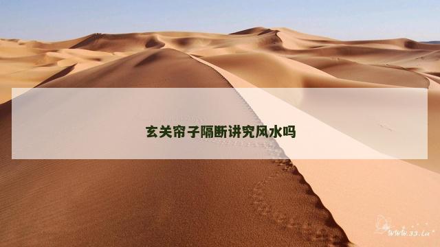 玄关帘子隔断讲究风水吗