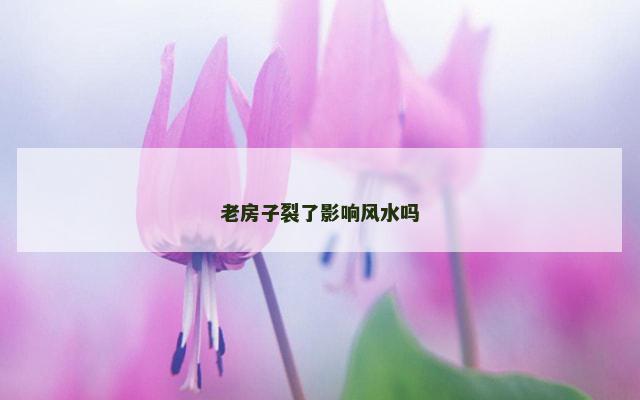 老房子裂了影响风水吗