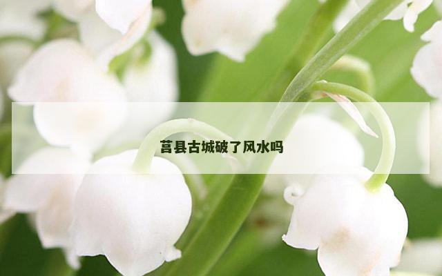 莒县古城破了风水吗