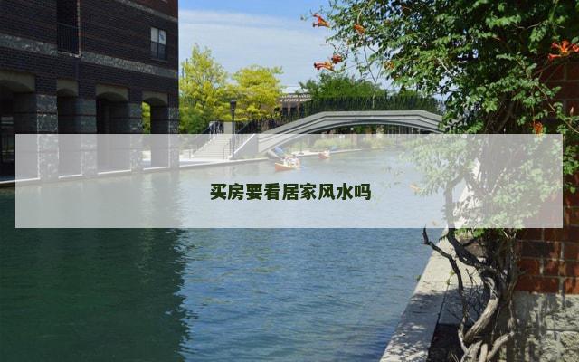 买房要看居家风水吗