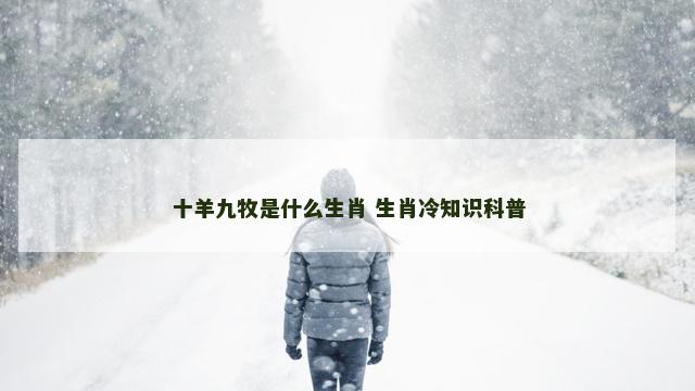十羊九牧是什么生肖 生肖冷知识科普
