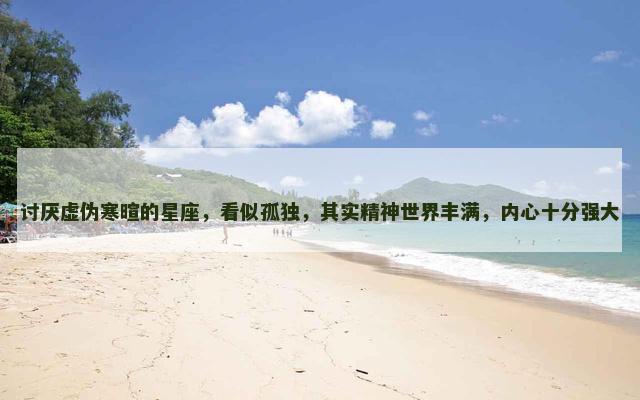 讨厌虚伪寒暄的星座，看似孤独，其实精神世界丰满，内心十分强大