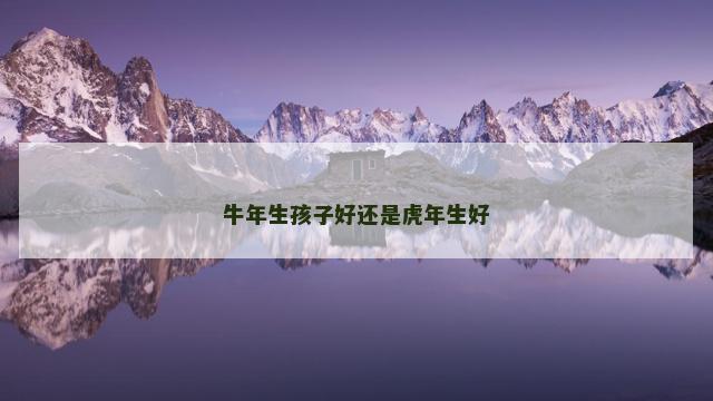 牛年生孩子好还是虎年生好