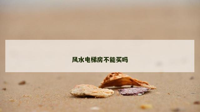 风水电梯房不能买吗