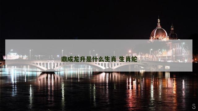 鼎成龙升是什么生肖 生肖蛇
