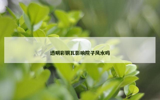透明彩钢瓦影响院子风水吗