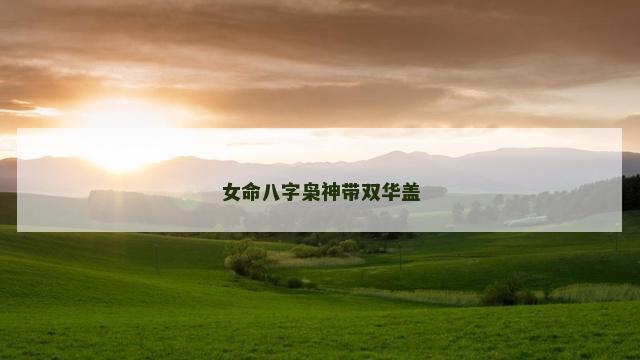女命八字枭神带双华盖