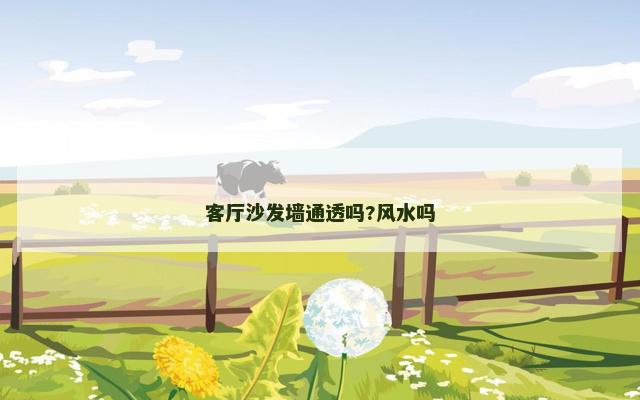 客厅沙发墙通透吗?风水吗