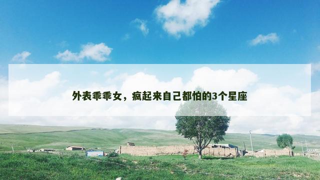 外表乖乖女，疯起来自己都怕的3个星座