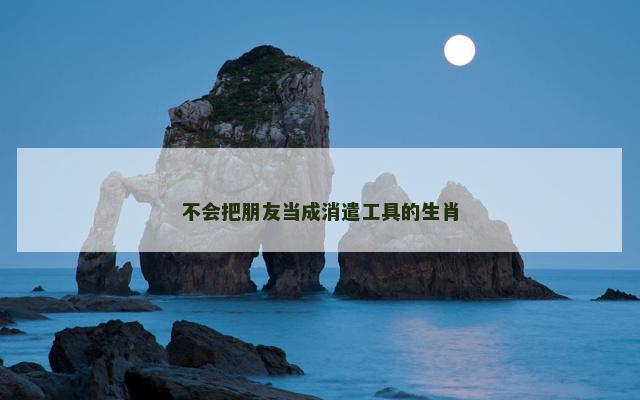 不会把朋友当成消遣工具的生肖