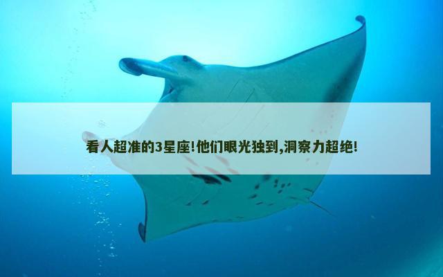看人超准的3星座!他们眼光独到,洞察力超绝!