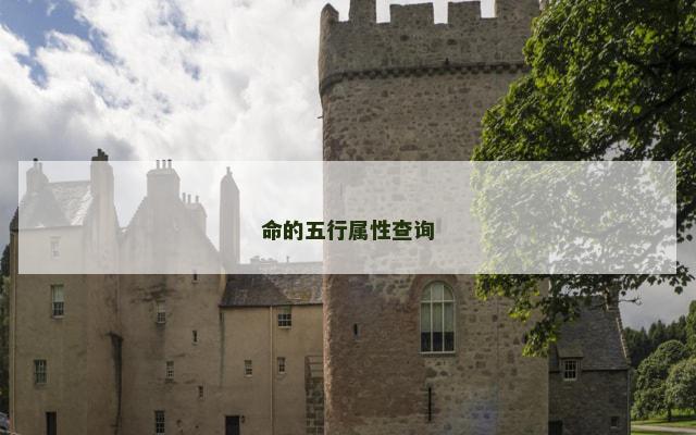 命的五行属性查询