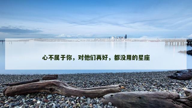 心不属于你，对他们再好，都没用的星座