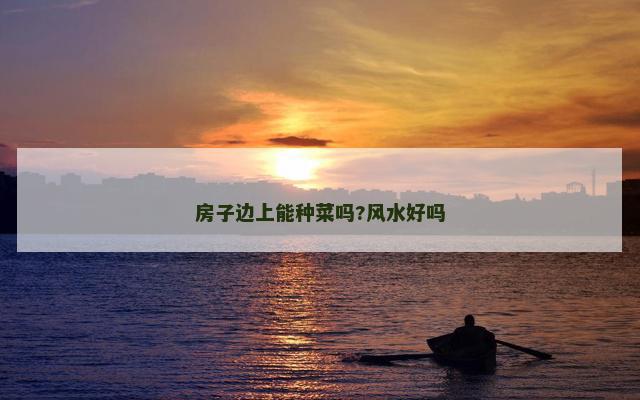 房子边上能种菜吗?风水好吗