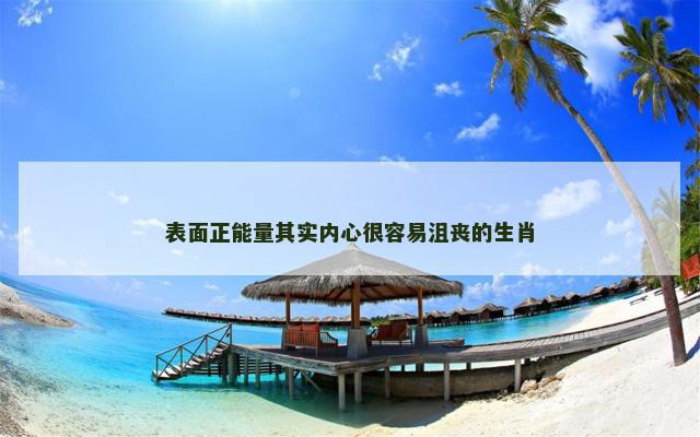表面正能量其实内心很容易沮丧的生肖
