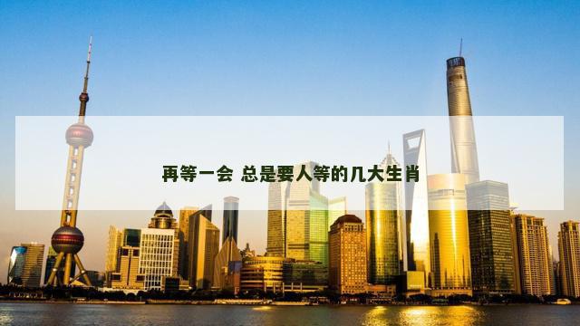 再等一会 总是要人等的几大生肖
