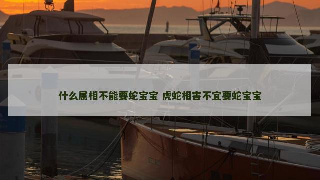 什么属相不能要蛇宝宝 虎蛇相害不宜要蛇宝宝