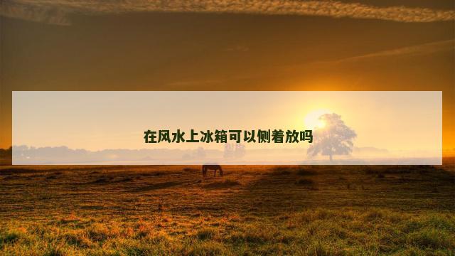 在风水上冰箱可以侧着放吗
