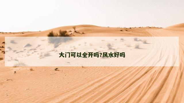 大门可以全开吗?风水好吗