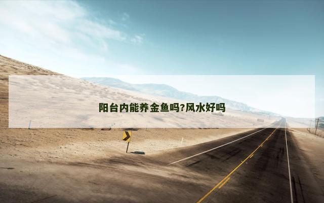 阳台内能养金鱼吗?风水好吗