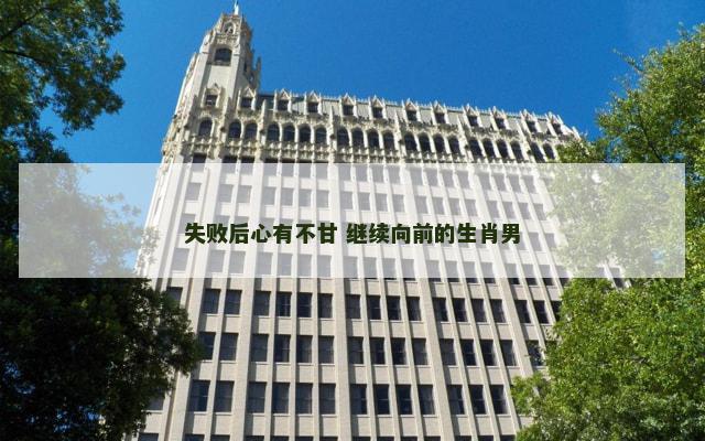 失败后心有不甘 继续向前的生肖男