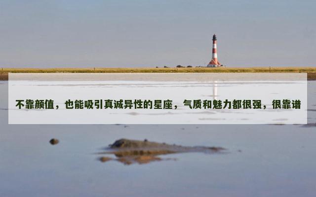 不靠颜值，也能吸引真诚异性的星座，气质和魅力都很强，很靠谱