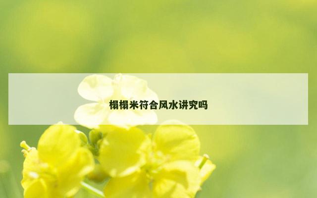 榻榻米符合风水讲究吗