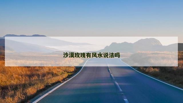 沙漠玫瑰有风水说法吗