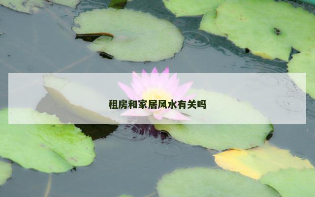 租房和家居风水有关吗
