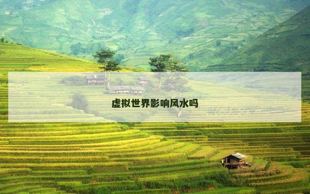 虚拟世界影响风水吗