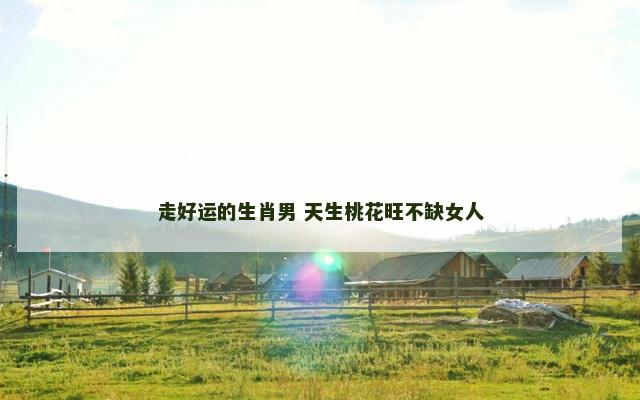 走好运的生肖男 天生桃花旺不缺女人