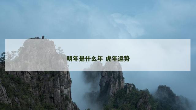 明年是什么年 虎年运势