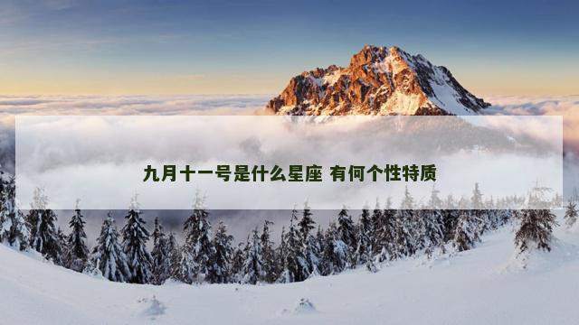九月十一号是什么星座 有何个性特质