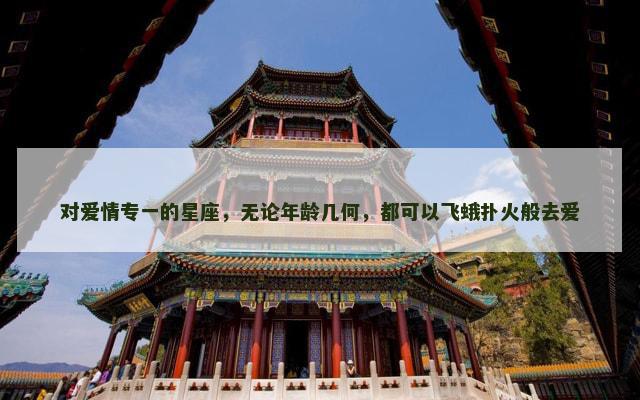 对爱情专一的星座，无论年龄几何，都可以飞蛾扑火般去爱