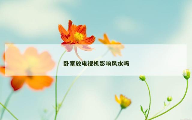 卧室放电视机影响风水吗