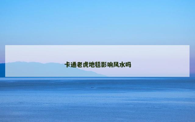 卡通老虎地毯影响风水吗