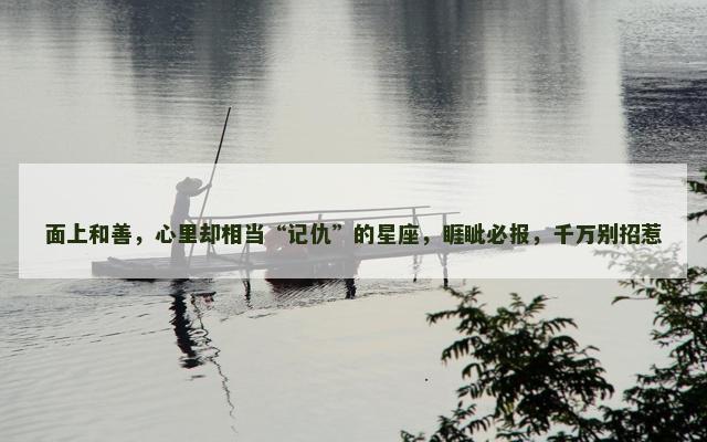 面上和善，心里却相当“记仇”的星座，睚眦必报，千万别招惹