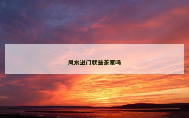 风水进门就是茶室吗