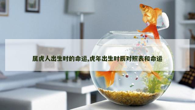 属虎人出生时的命运,虎年出生时辰对照表和命运