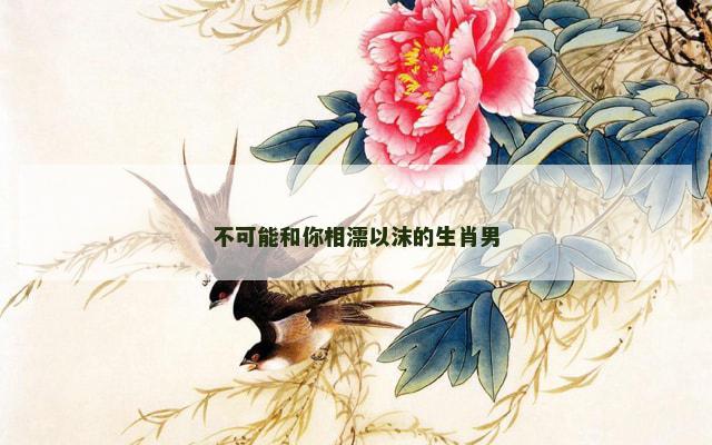 不可能和你相濡以沫的生肖男